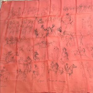 Hermes Mousseline Scarf, Champs de Courses, NIB